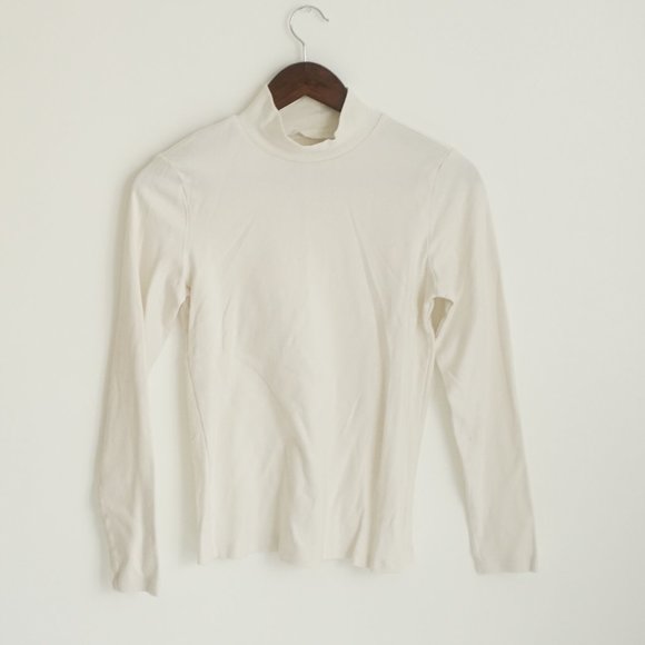 St John's Bay Ivory Mock Neck Turtleneck - Picture 1 of 4